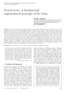 Neural reuse: A fundamental organizational principle of the brain