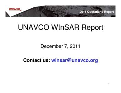 Microsoft PowerPoint - UNAVCOWInSARUpdate20111207.pptx