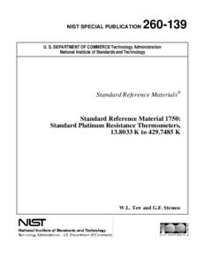 NIST SPECIAL PUBLICATION[removed]U. S. DEPARTMENT OF COMMERCE/Technology Administration National Institute of Standards and Technology