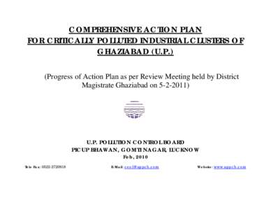 COMPREHENSIVE ACTION PLAN                                                              FOR CRITICALLY POLLUTED INDUSTRIAL CLUSTERS OF  GHAZIABAD (U