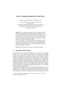 tsdb: A Compressed Database for Time Series Luca Deri1,2, Simone Mainardi1,3, and Francesco Fusco4 1 Institute of Informatics and Telematics, CNR, Pisa, Italy 2