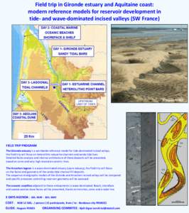 Field trip in Gironde estuary and Aquitaine coast: modern reference models for reservoir development in tide- and wave-dominated incised valleys (SW France) © Hugues FENIES
