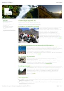 Newsletter 2011, Ausgabe 4  KONTAKT Mag. Hermann Sonntag Geschäftsführung Verein Alpenpark Karwendel