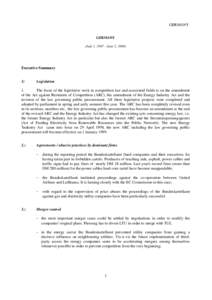 Germany / Cartel / Imperfect competition / Pricing / Competition law / Federal Cartel Office / Price fixing / Monopoly / Mergers and acquisitions / Anti-competitive behaviour / Business / Economics