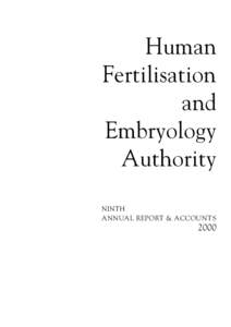 Human Fertilisation and Embryology Authority NINTH