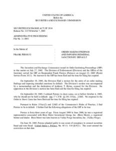 Administrative Proceeding: Release No[removed]; Frank Persico