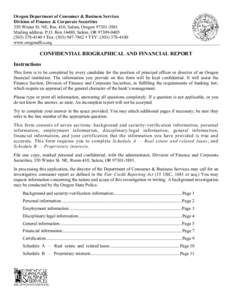 Oregon Department of Consumer & Business Services Division of Finance & Corporate Securities 350 Winter St. NE, Rm. 410, Salem, OregonMailing address: P.O. Box 14480, Salem, ORFax: 