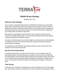   TERRAfit	
  90-­‐day	
  Challenge	
   th (Updated	
  February	
  5 	
  2015)	
  