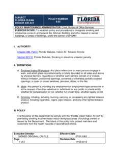 Florida Clean Indoor Air Act - MP[removed]