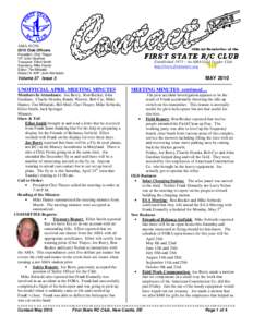 AMA #1256  Official Newsletter of the 2010 Club Officers President: Chet Thayer