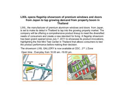 LIXIL opens flagship showroom of premium windows and doors from Japan to tap growing demand from property boom in Thailand LIXIL, the manufacturer of premium aluminum windows and doors from Japan, is set to make its debu