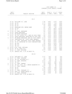 Traffic Survey Report  Page 1 of 4