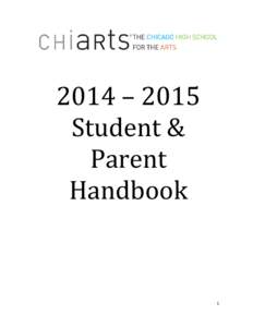 2014 – 2015 Student & Parent Handbook 1