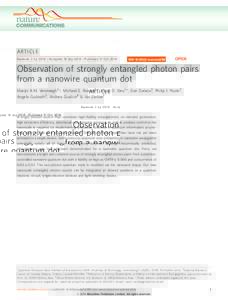 ARTICLE Received 2 Jul 2014 | Accepted 18 Sep 2014 | Published 31 Oct 2014 DOI: ncomms6298  OPEN