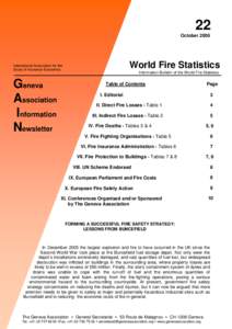 22 October 2006 World Fire Statistics  International Association for the