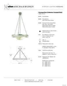 INTERIOR LIGHTING HANGING  Cosmopolitan [Alabaster Sculpted Dish] UA0631-S-24 HL $8,500