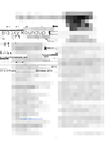 Big Sky Roundup http://montanamsgs.orgOfficers October 2015