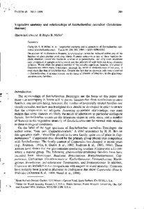 TAXON 48 - MAY[removed]Vegetative anatomy and relationships of Setchellanthus