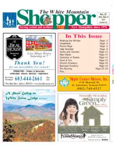 Shopper The White Mountain Serving central and northern  FREE
