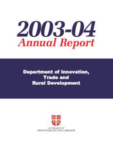 [removed]Annual Report Department of Innovation, Trade and Rural Development