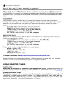 Microsoft Word - Tour Guidelines and Information August 2013