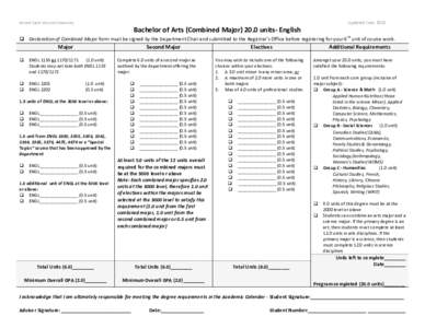 Updated June[removed]Mount Saint Vincent University Bachelor of Arts (Combined Major[removed]units- English th