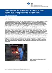 Burns due to radiant heat: exposure limit values (January 2011)