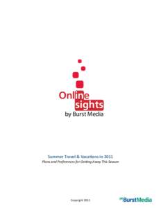 Online sights by Burst Media  Summer Travel & Vacations in 2011