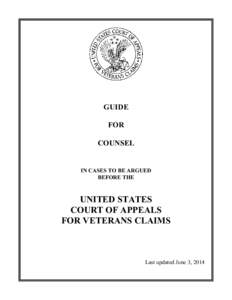 GUIDE FOR COUNSEL IN CASES TO BE ARGUED BEFORE THE