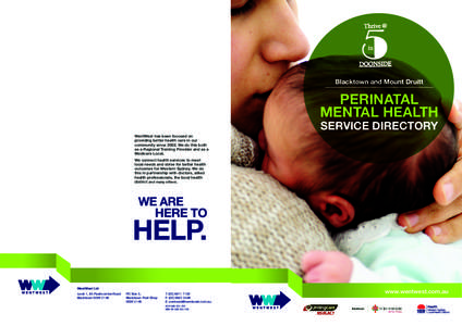 Blacktown and Mount Druitt  PERINATAL MENTAL HEALTH SERVICE DIRECTORY