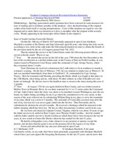 Southern Campaign American Revolution Pension Statements Pension application of Abraham Mayfield R7060 fn15NC Transcribed by Will Graves[removed]Methodology: Spelling, punctuation and/or grammar have been corrected in s
