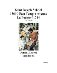 Saint Joseph School[removed]East Temple Avenue La Puente[removed]2821  Parent/Student