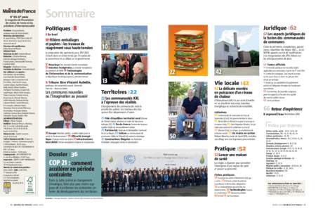 N° . e année Le magazine de l’Association des maires de France et des présidents d’intercommunalité Président : François Baroin, sénateur-maire de Troyes (Aube).