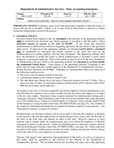 Department of Administrative Services - State Accounting Enterprise Procedure No. Page No. Section Effective Date PRE-AUDIT