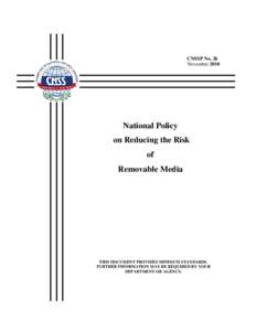 CNSSP No. 26 November 2010 National Policy on Reducing the Risk of