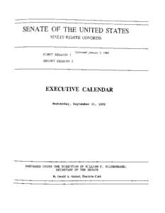SENATE OF THE UNITED STATES NINETY-EIGHTH CONGRESS FIRST SESSION {  Convened January 3, 1983