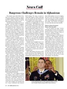 News Call Dangerous Challenges Remain in Afghanistan 12  ARMY ■ September 2014