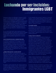 Luchando por ser incluidos: Inmigrantes LGBT Por Jon W. Davidson, Director Jurídico de Lambda Legal y Victoria Neilson, Directora Jurídica de Immigration Equality