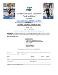          Grand Valley State University  Track and Field 