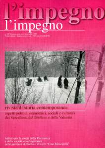 l’impegno rivista di storia contemporanea aspetti politici, economici, sociali e culturali del Vercellese, del Biellese e della Valsesia  a. XXV, nuova serie, n. 2, dicembre 2005