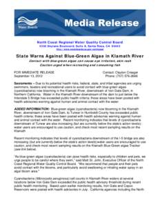 Microsoft Word[removed]region 1 Blue Green Algae Amended PR fnl.doc