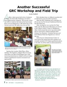 Another Successful GRC Workshop and Field Trip A  by Ian Crawford