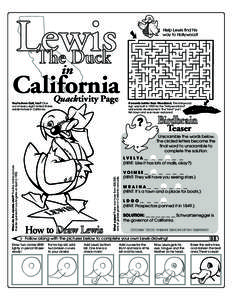Lewis The Duck Help Lewis find his way to Hollywood!