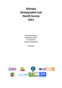 Ethiopia Demographic and Health Survey[removed]Central Statistical Agency