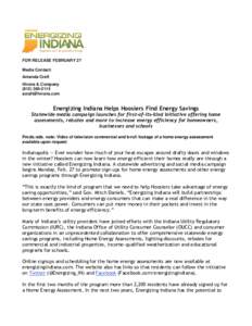 Sustainable building / Building engineering / Energy policy / Environmental issues with energy / Vectren / Energy audit / Weatherization / Indiana / Energy conservation / Energy / Environment