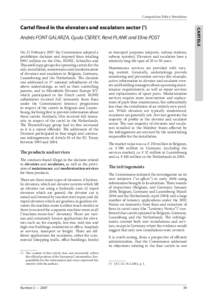 Anti-competitive behaviour / Cartel / Imperfect competition / Kone / Elevator / Escalator / ThyssenKrupp / Article 101 of the Treaty on the Functioning of the European Union / Krupp / Transport / Business / Economy of Germany