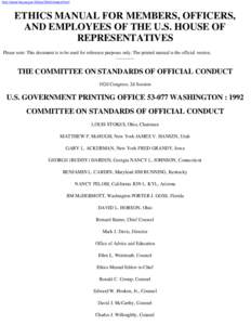 United States House of Representatives / United States Congress / Jim McDermott / Politics / Public administration / Whistleblower protection in United States / Government / Ellen L. Weintraub / United States Constitution