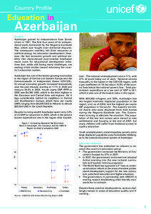 Azerbaijan / Caucasus / Education for All Global Monitoring Report / Nagorno-Karabakh War / Refugee / Education in Pakistan / Chechen refugees / Education for All – Fast Track Initiative / Asia / Earth / UNESCO