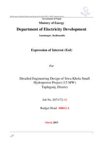 EOI DED Siwa Khola 18 March, 2015