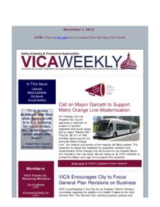 VICA Weekly: Call on Garcetti to Support Orange Line Modernization